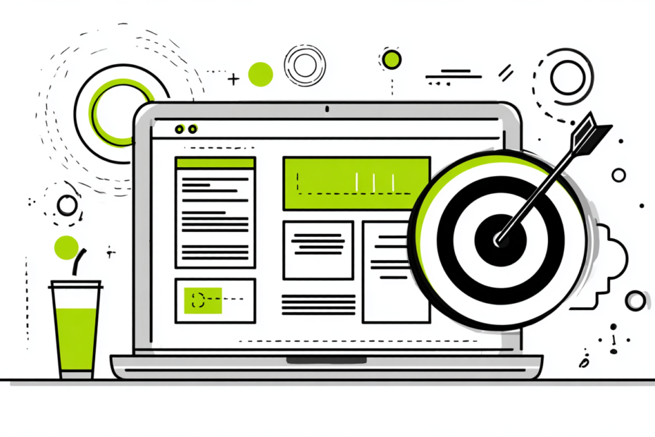Landing page optimization illustration showing a targeted Google Ads landing page